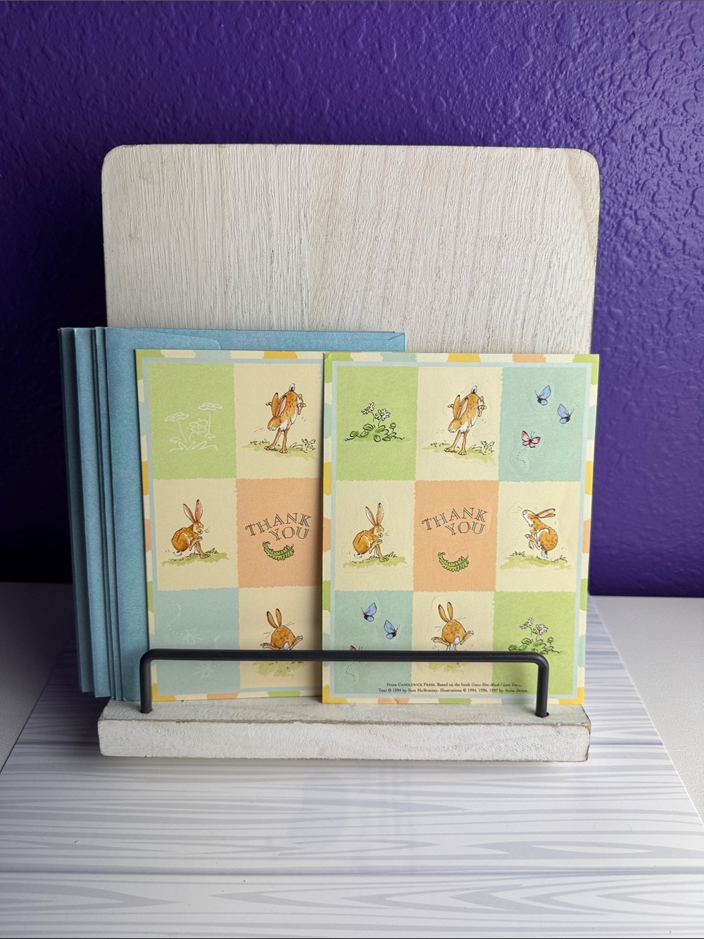Pastel Bunny Thank You Cards - Green & Peach